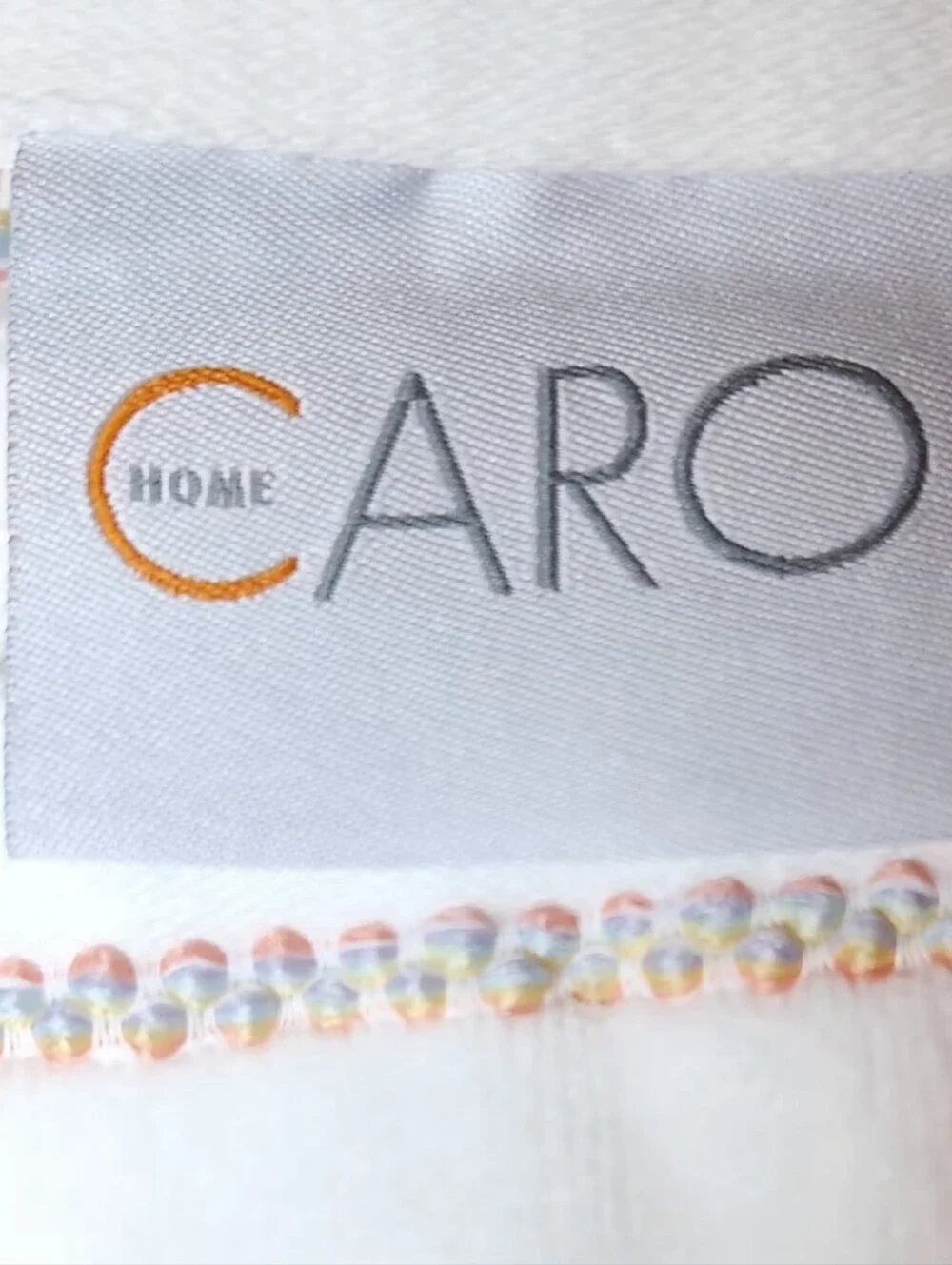 Caro Home Easter Bunny Hand Towel Embroidered Pastel Bunnies w/ Plush Tails